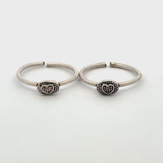 Antique Heart Toe Rings